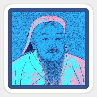 Genghis Khan Portrait 79 Sticker